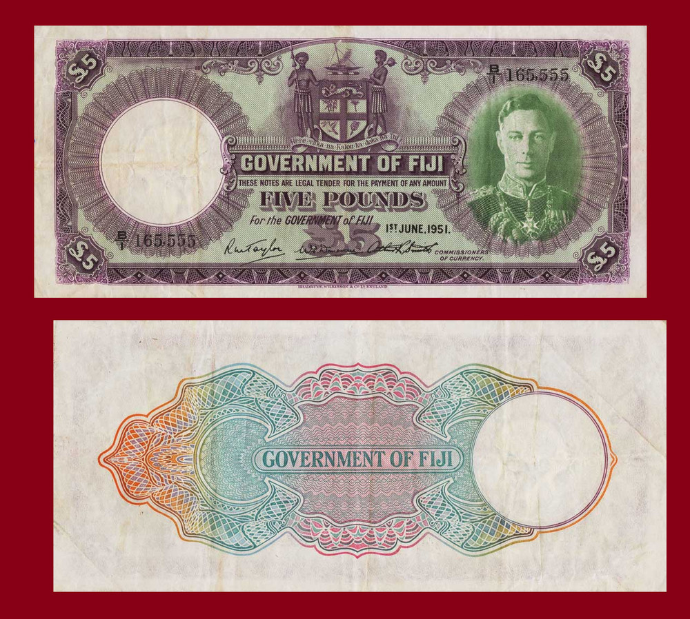 fiji 5 pound 1951 *  Copy