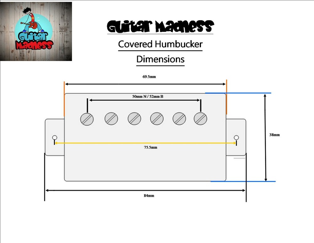 G.M. "1984" Chrome Custom Humbucker Set for Gibson Epiphone®
