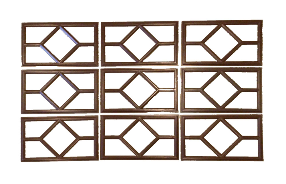 9 Amarr Waterford Replacement Insert for Short Panel Amar Garage Door Dark Brown