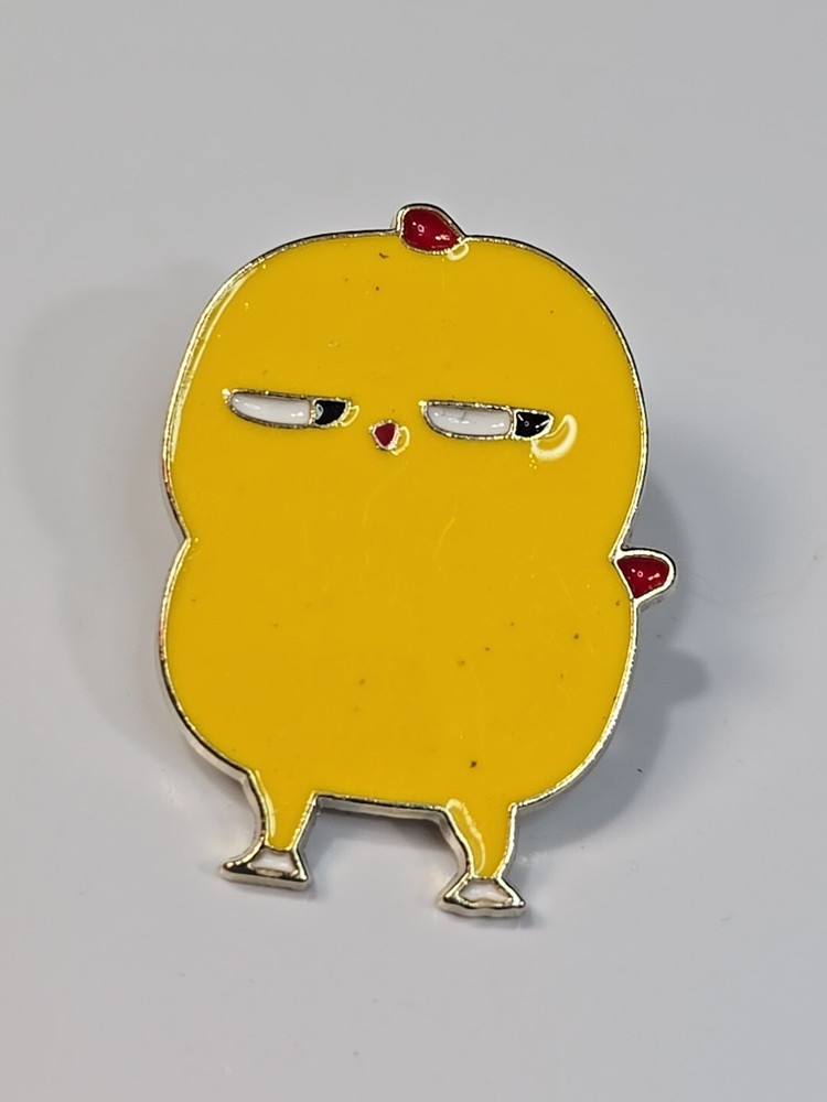 Suspicious Yellow Chick Giving Side Eye Lapel Pin