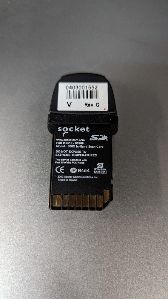 New Socket SDIO In Hand Scan Card 8510-00209