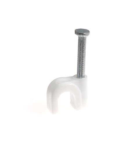 - Single Coaxial Cable Clips, Cat6, Electrical Wire 50 Pack White, Single