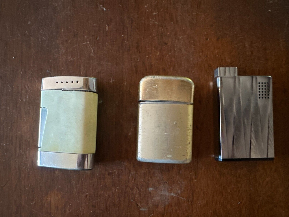 Lot #8 - 3 Vintage Ronson Lighters Typhoon + 2 Others