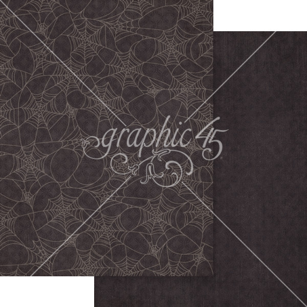 GRAPHIC 45 "GHOSTLY GREETINGS" 8.5 x 11 IN PATTERNS & SOLIDS PACK