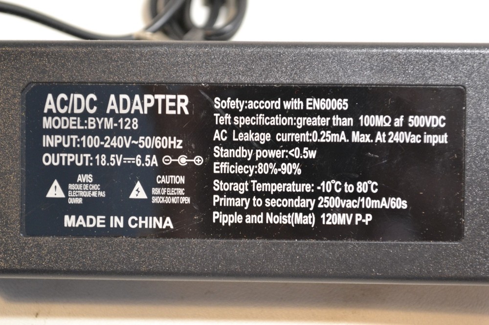 AC/DC Adapter Model: BYM-128