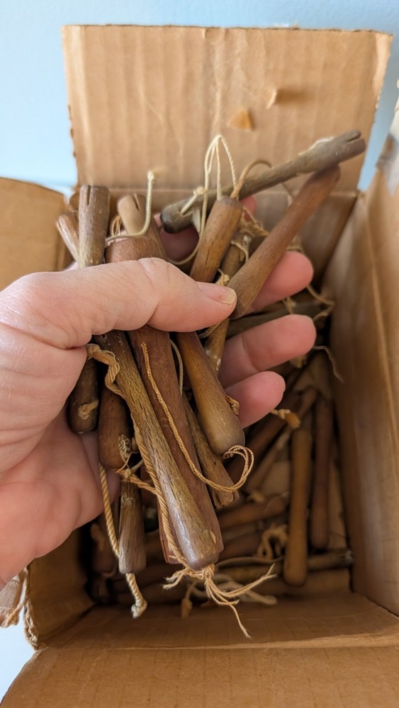 Vintage Wooden Perm Rods