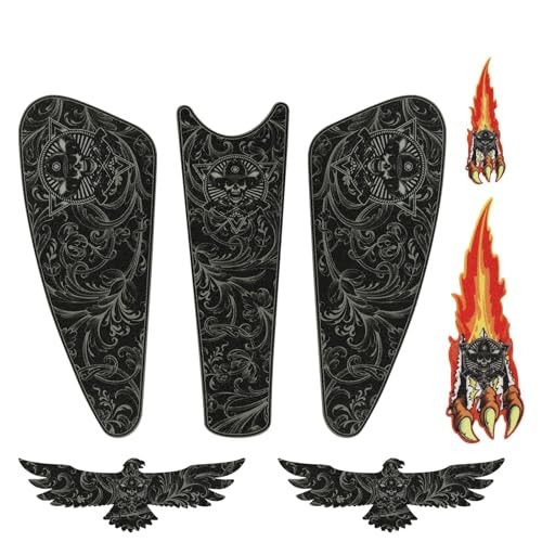 Skull Motorcycle Gas Tank Graphics Fuel Oil Tank Pad Decals for Harley