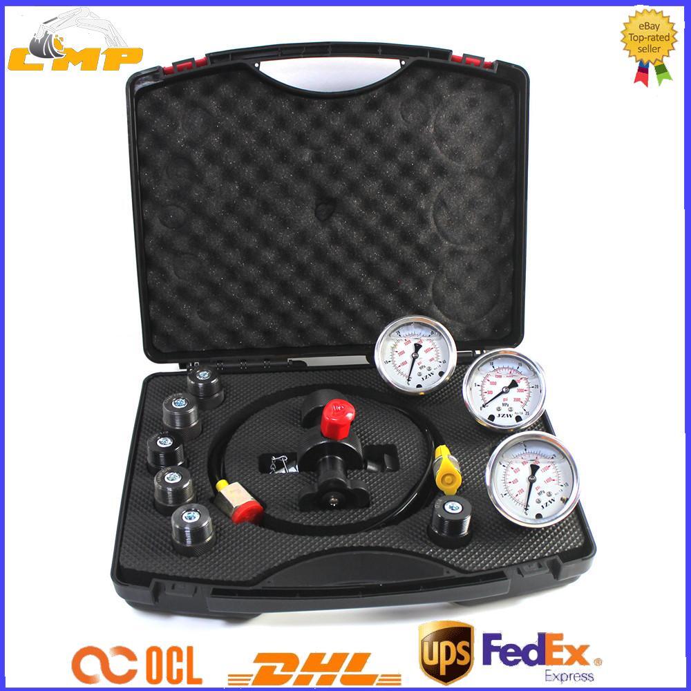 Hydraulic Nitrogen Accumulator Charging System Pressure Gague Adapter Test Kit