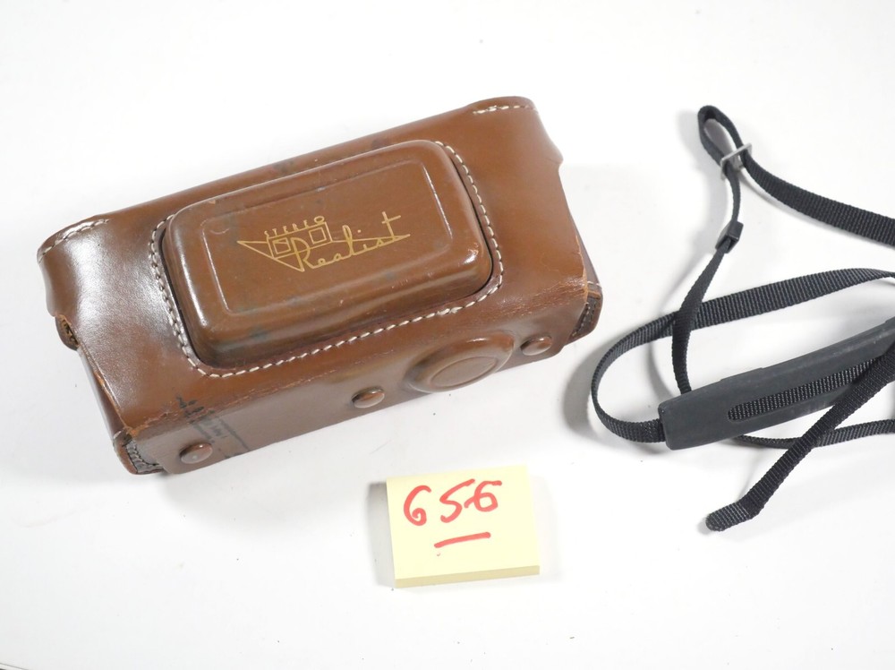 Stereo realist camera CASE heavy duty w/green felt inside + nylon strap