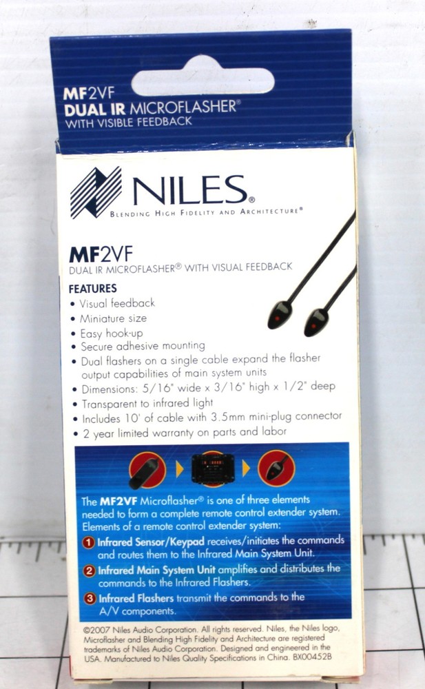 Niles MF1 Infrared MicroFlasher With Visible Feedback