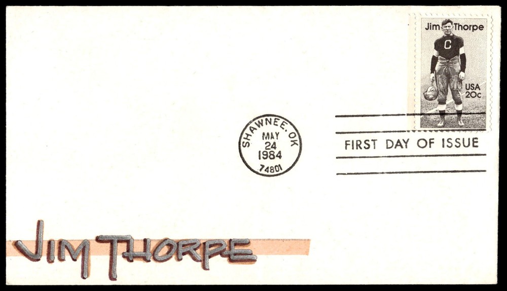 1984 Jim Thorpe FDC Tony Ciccolella Cachet