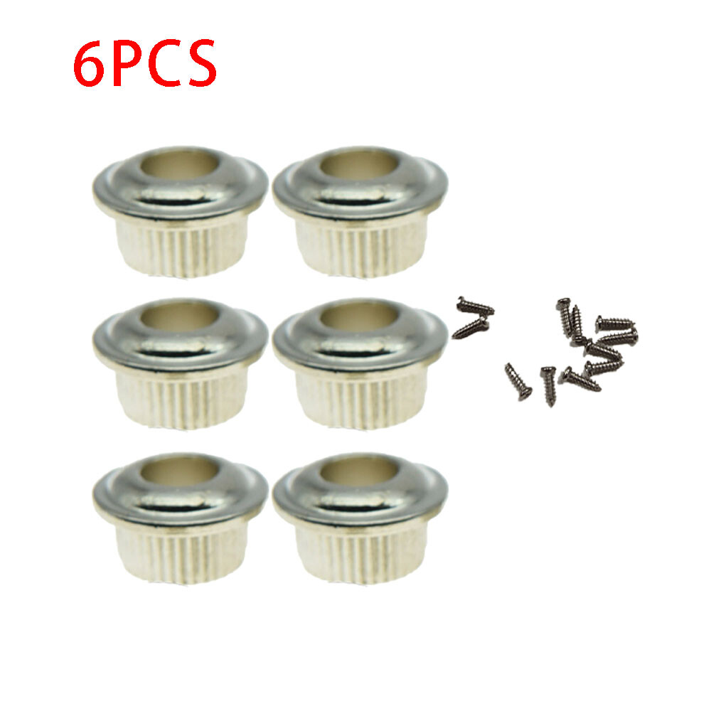 6PCS Electroplated Plastic Guitar Tuning Key Conversion Bushings Ferrules USA