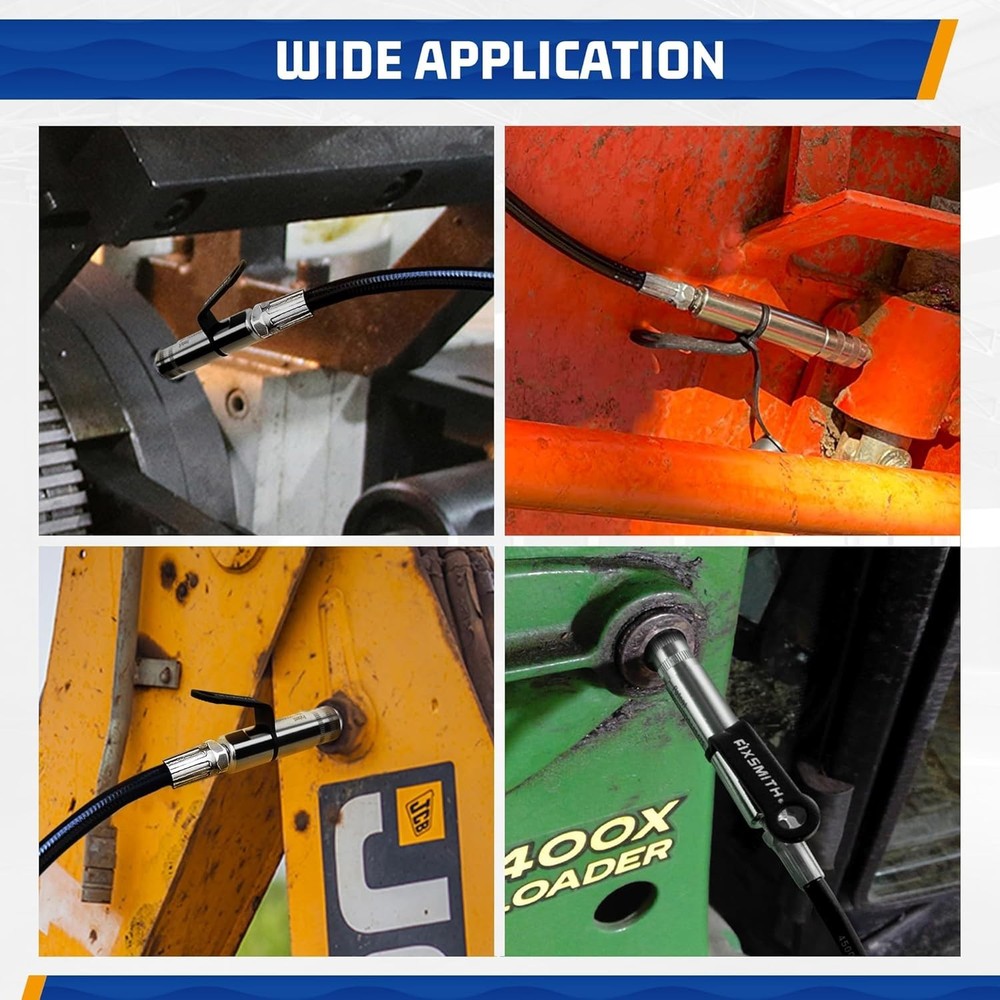 Grease Gun Coupler Heavy Duty Strong Quick Release Grease Gun Tips Locking 10...