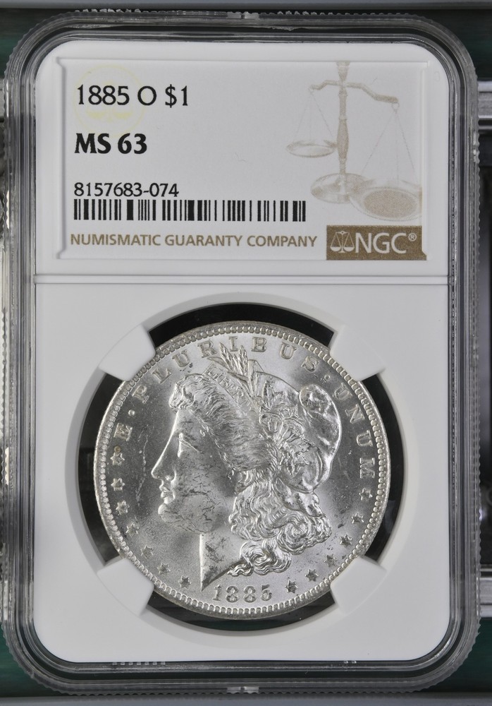 1885 O Morgan Silver Dollar NGC MS-63
