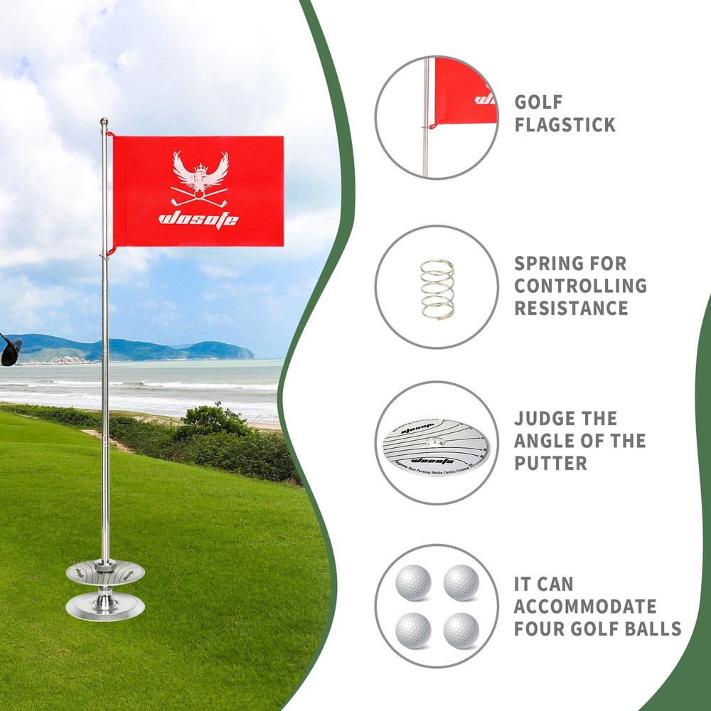 Best Aluminum Golf Putting Cup with Retractable Flagstick & Directional Scale