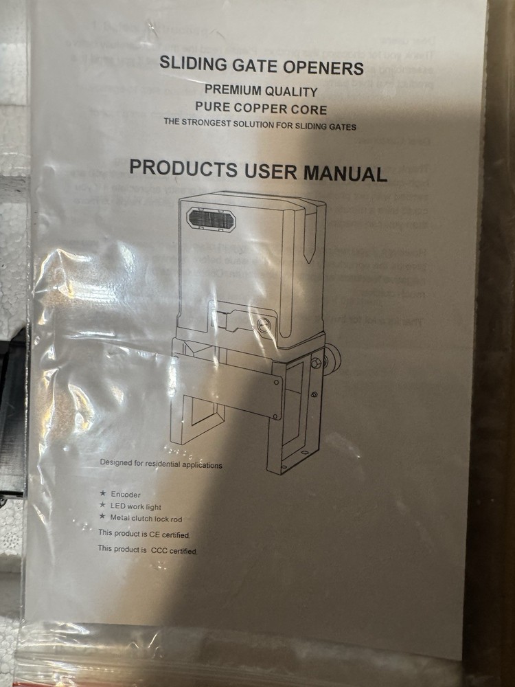 JIELI 3300 lb Automatic Sliding Gate Opener with 4 Remote Controls