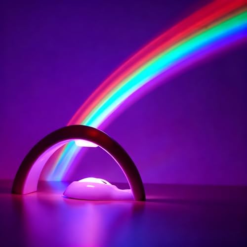 Rainbow Led Lights - USB Power Supply Rainbow Projector Night Light Projector