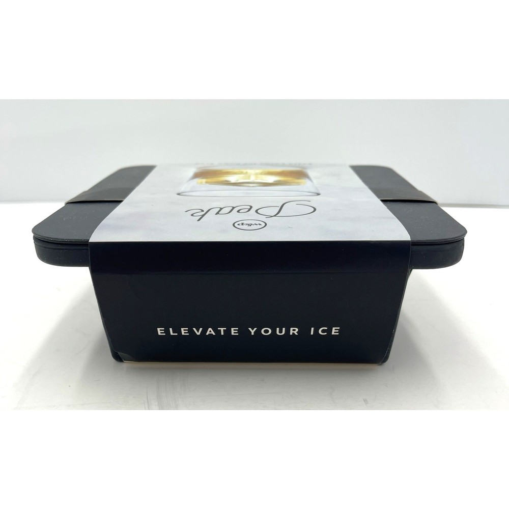 W&P Peak Extra Large Black Silicone Ice Cube Tray Barware Makes 4- 2.5" Cubes