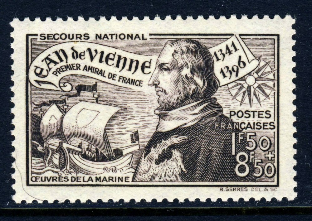 FRANCE . 1942 Jean de Vienne (B133) . Mint Never Hinged
