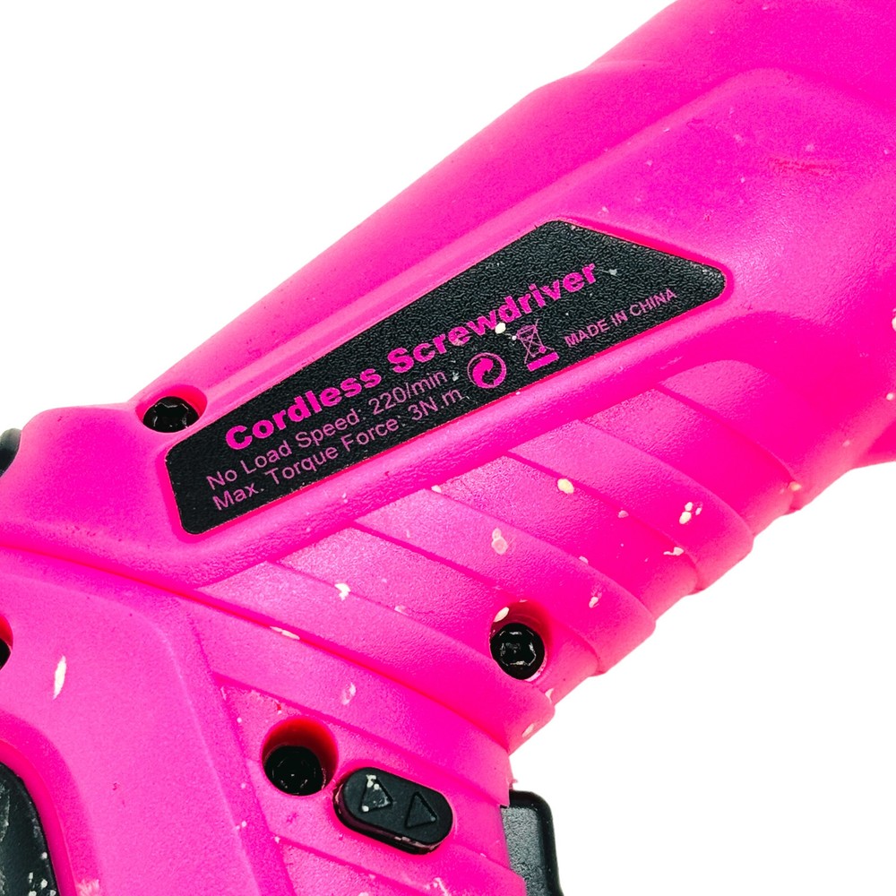 Solude Pink Cordless Rechargeable Screwdriver