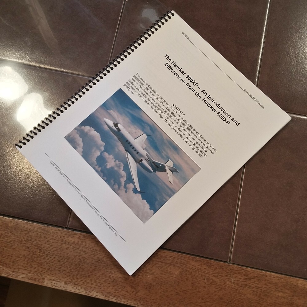 Hawker 900XP Introduction & Differences from the 800XP Booklet