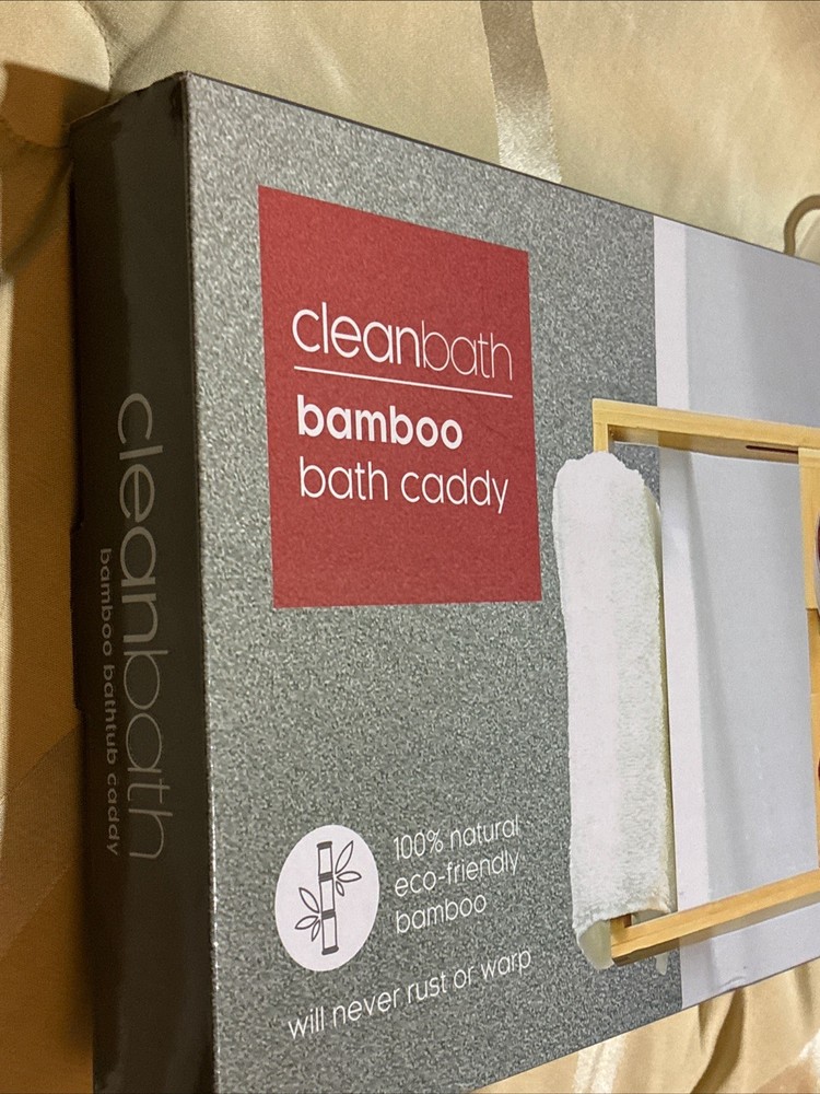 Bath Caddy. “Cleanbath” Bamboo Bath Caddy. Brand New! Unopened Box! Never Used!
