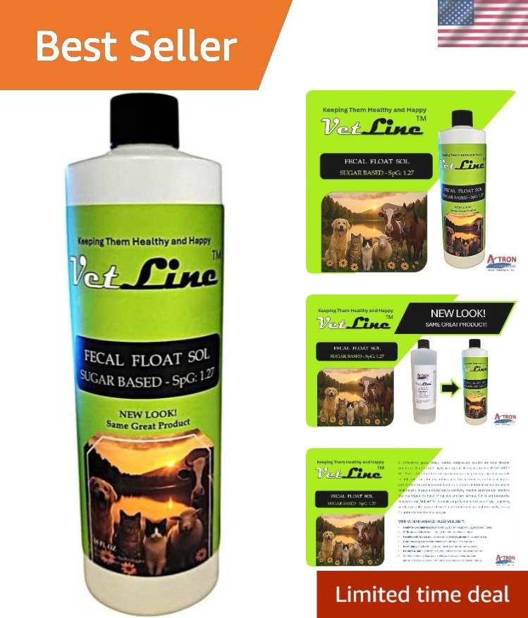 Fecal Float Solution Sugar-Based SpG 1.27  500 ml for Veterinary Labs