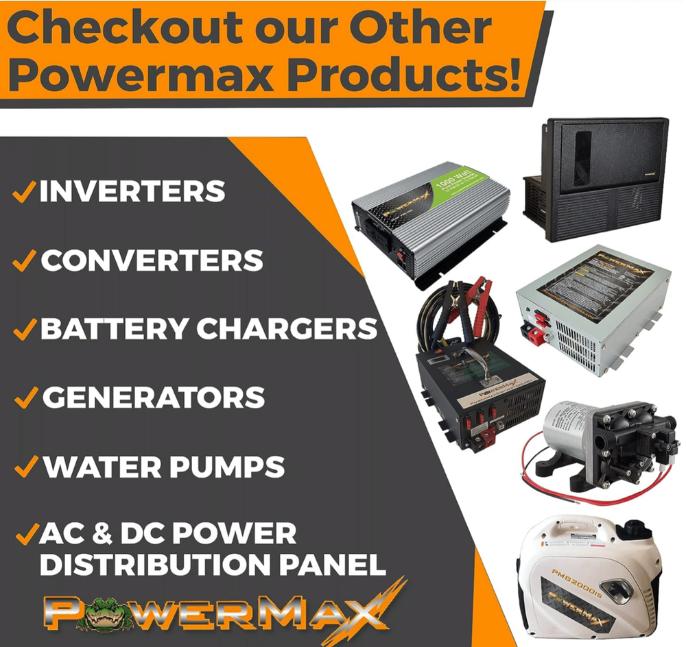 PowerMax 75 Amp Power Converter 12 Volt Power Supply with LED Light