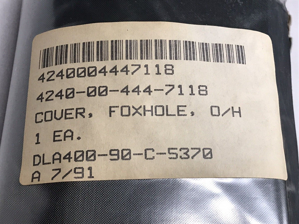 Foxhole Overhead Cover USGI NOS