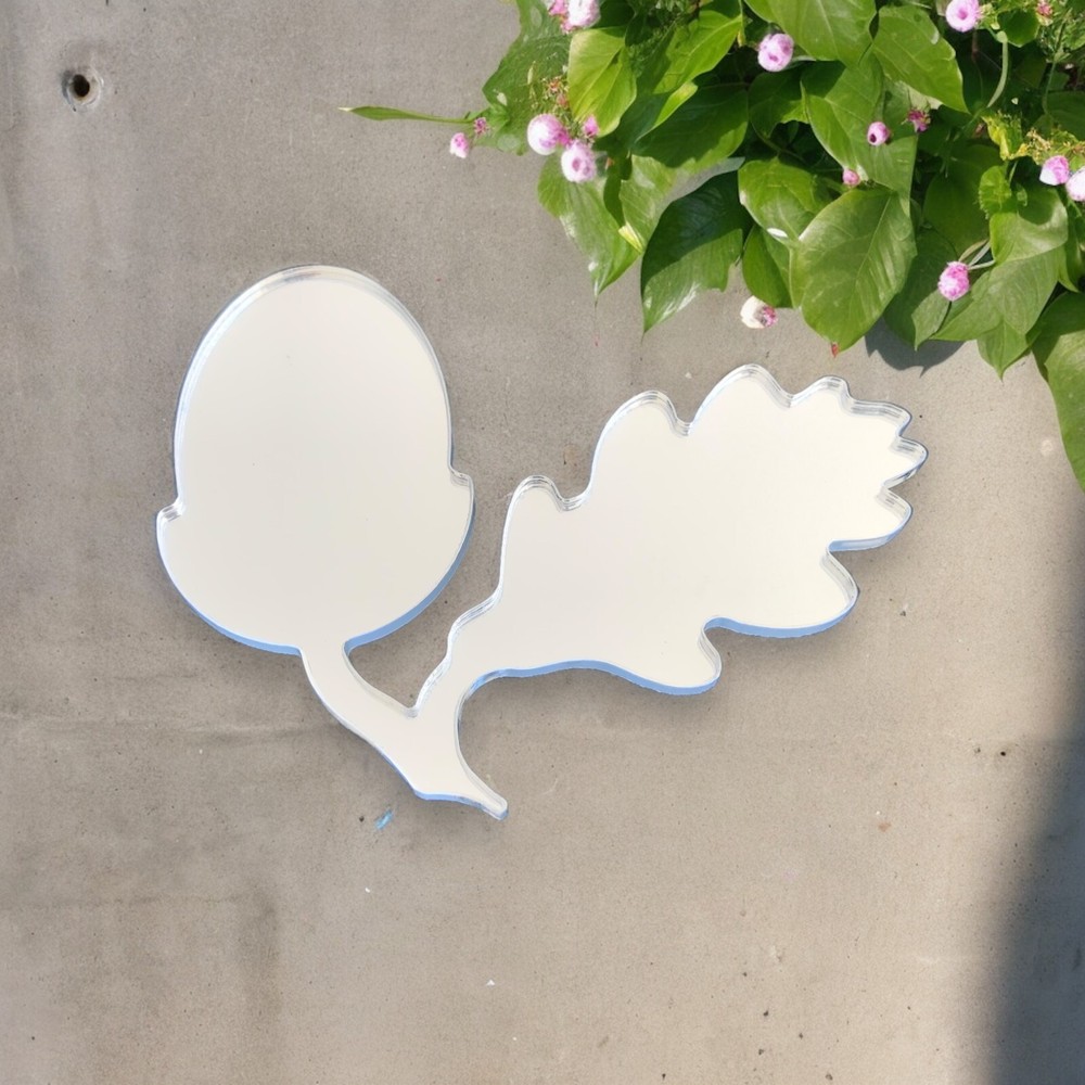 Acorn Shaped Acrylic Mirrors, Custom Sizes & Colours & Engraving