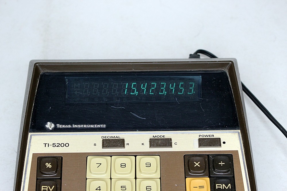Texas Instruments TI-5200 Calculator With Power Adapter, Tested Working NICE