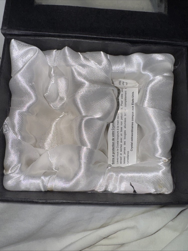 OLEG CASSINI Crystal Perfume Bottle signed In Original Box