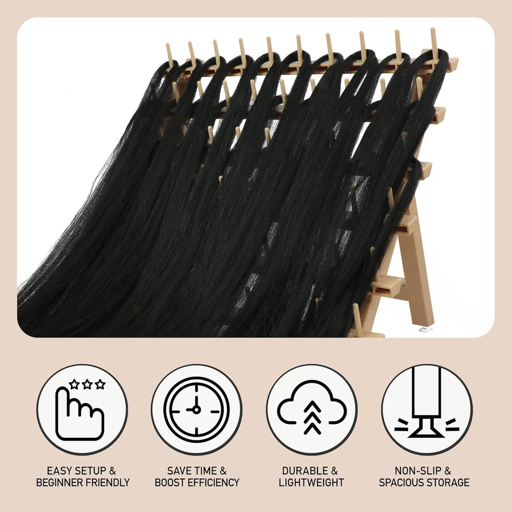 60 Spool Braid Rack PP Hair Stand Thread Rack for Sewing Quilting