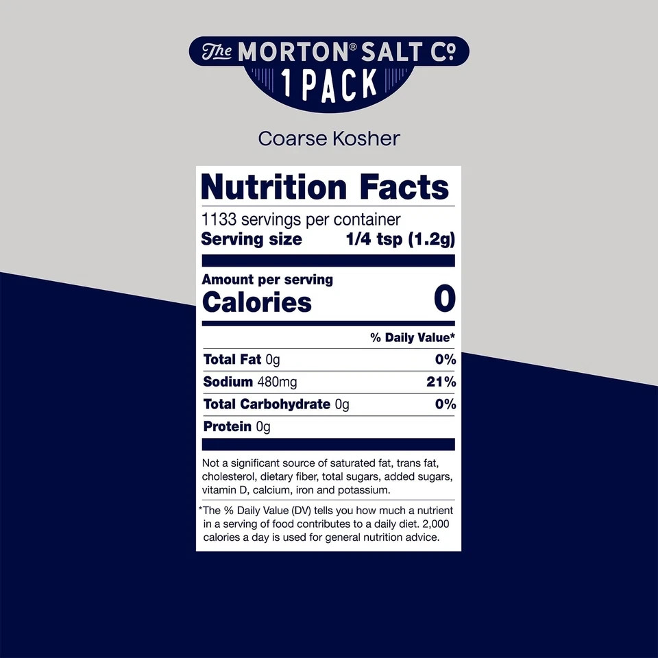 Morton Coarse Kosher Salt Box Non-Iodized All-Purpose 3 Lbs