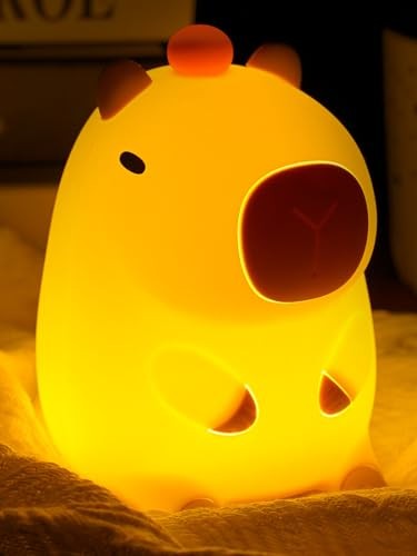 Night Light, Cute Lamp, Silicone Dimmable Nursery Nightlight, Capybara
