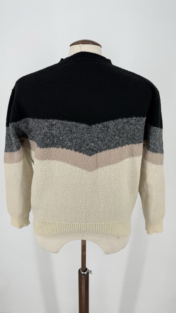 Black Grey & Beige Knit Jumper 24” PTP