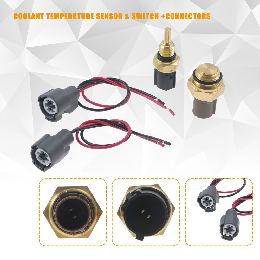 Coolant Fan Switch & Coolant Temperature Sensor + Connectors for Acura Integra