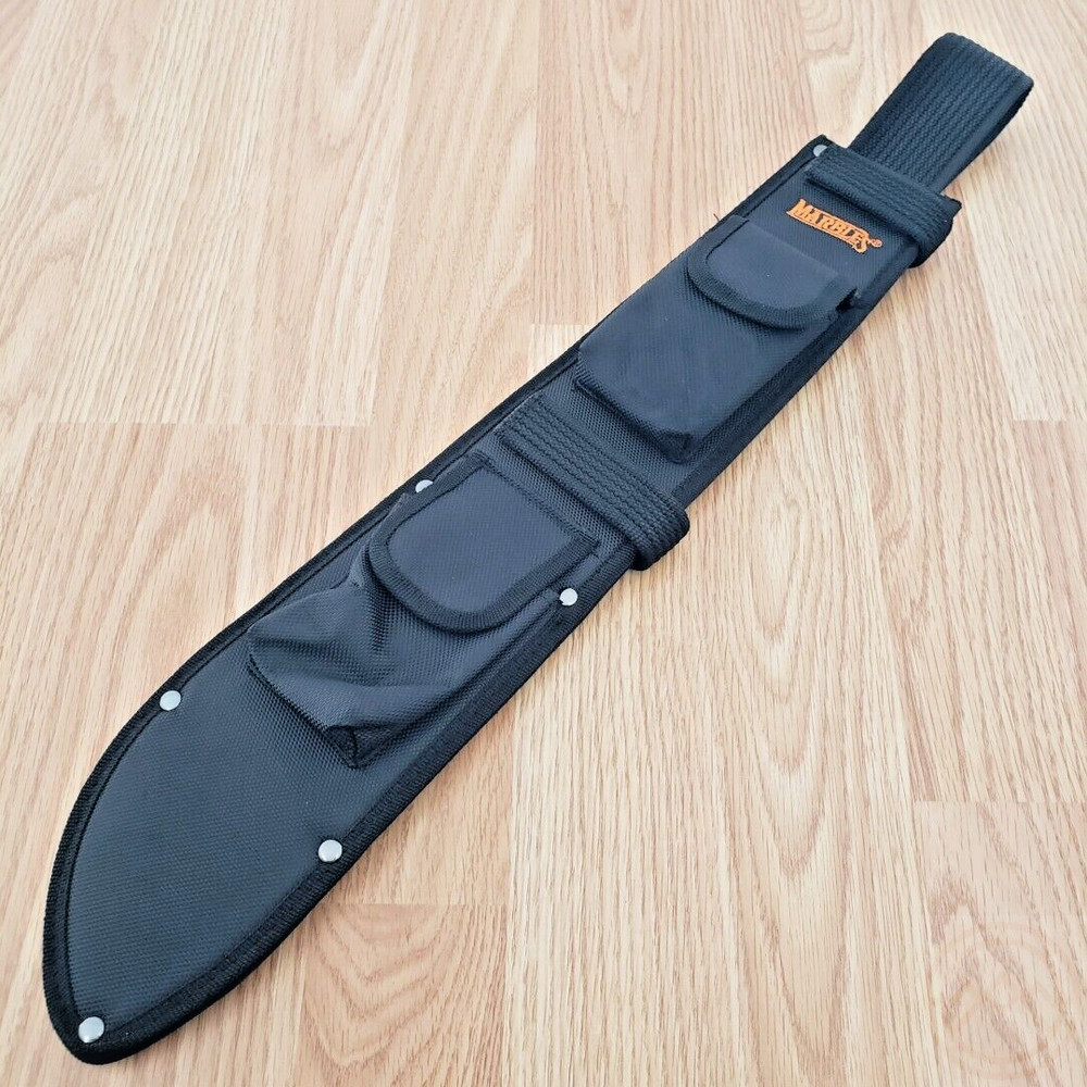 Marbles Machete Sheath Black Nylon Construction Includes Sharpening Stone w/Logo
