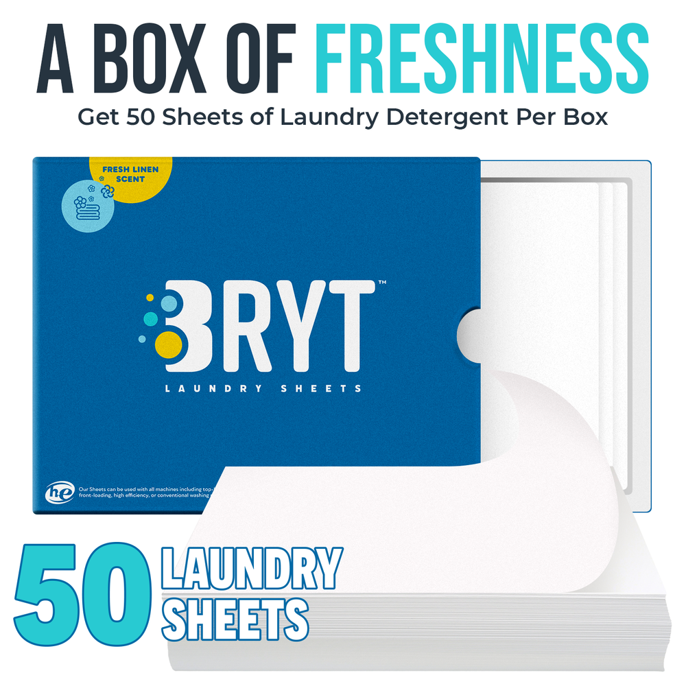 Laundry Detergent Sheets Eco Friendly Light Fresh Scent 50 Pack Detergent Strips