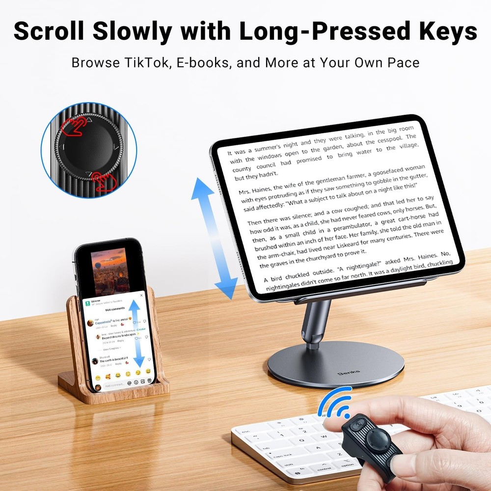 [Quick Connect, New Features] Remote Scrolling Ring for Tiktok,Page Turner for K