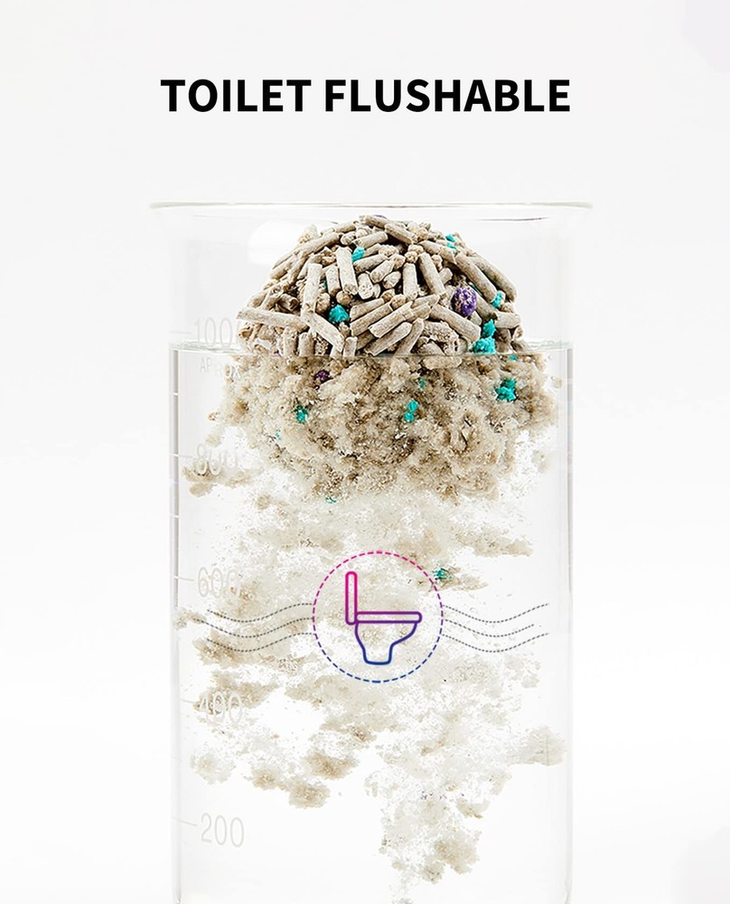 Mixed Cat Litter Fast Clumping Flushable Ultra Absorbent 100% Natural