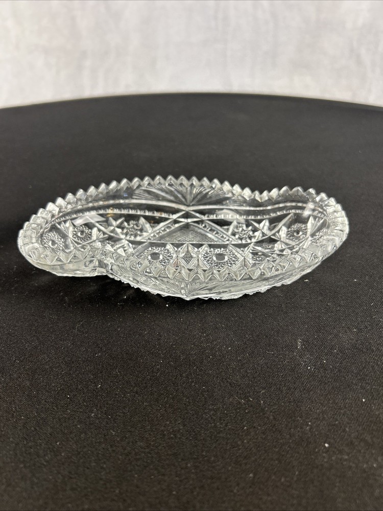 Cut Glass Mint/Candy Tray, Multi-Purpose, Unbranded, GUC