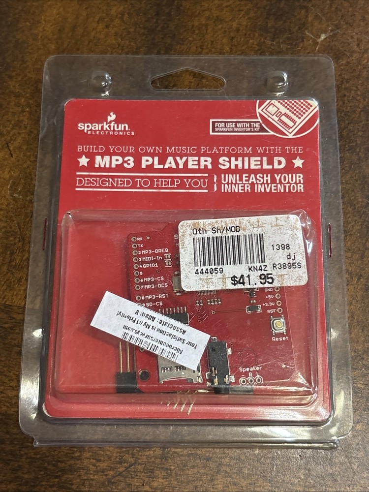 SparkFun DEV-12660 MP3 Player Shield (NEVER OPENED!!!!) Free Shipping