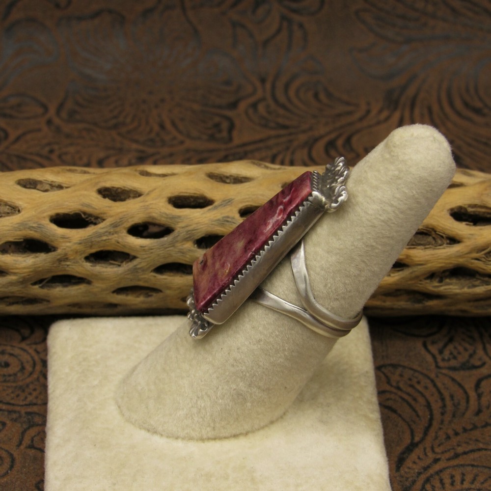 Spiny Oyster Sterling Silver Ring Size 7.25+