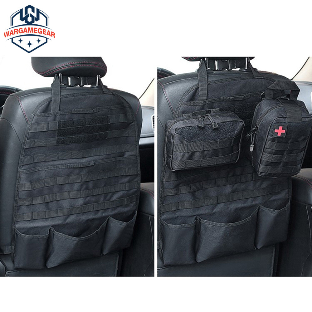 Vehicle MOLLE Panel Seat Back Cover Tactical Protector Car Storage Organizer Bag