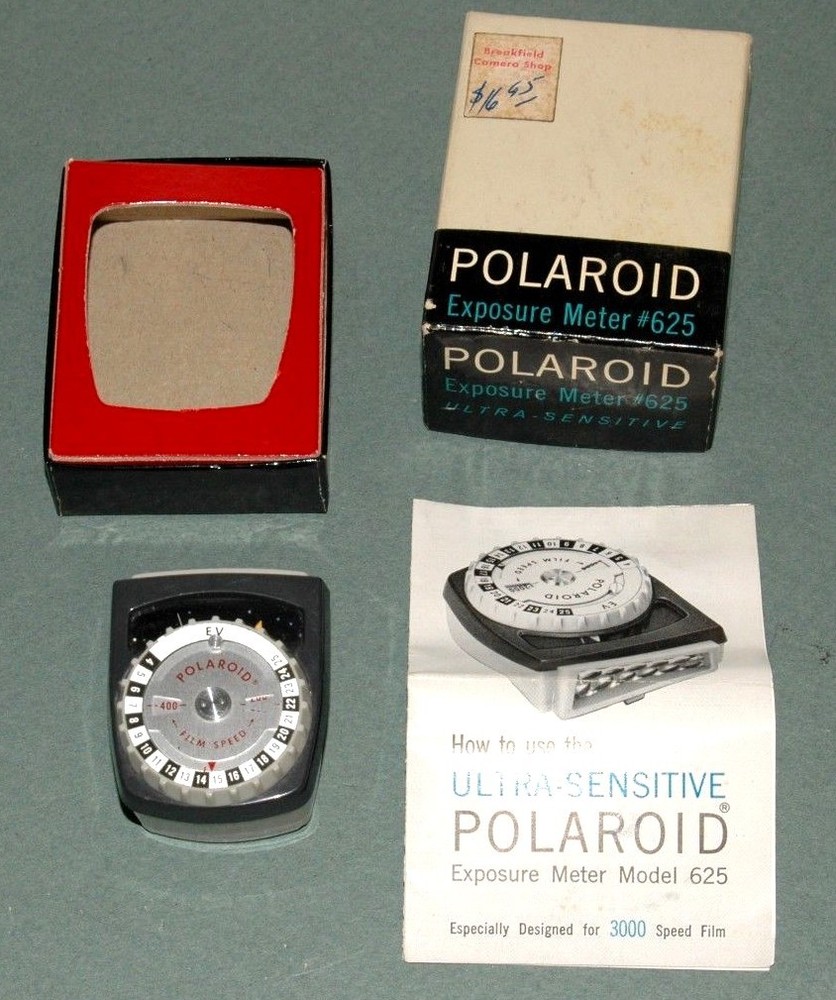 POLAROID EXPOSURE METER---#625--IN BOX WITH INSTRUCTIONS