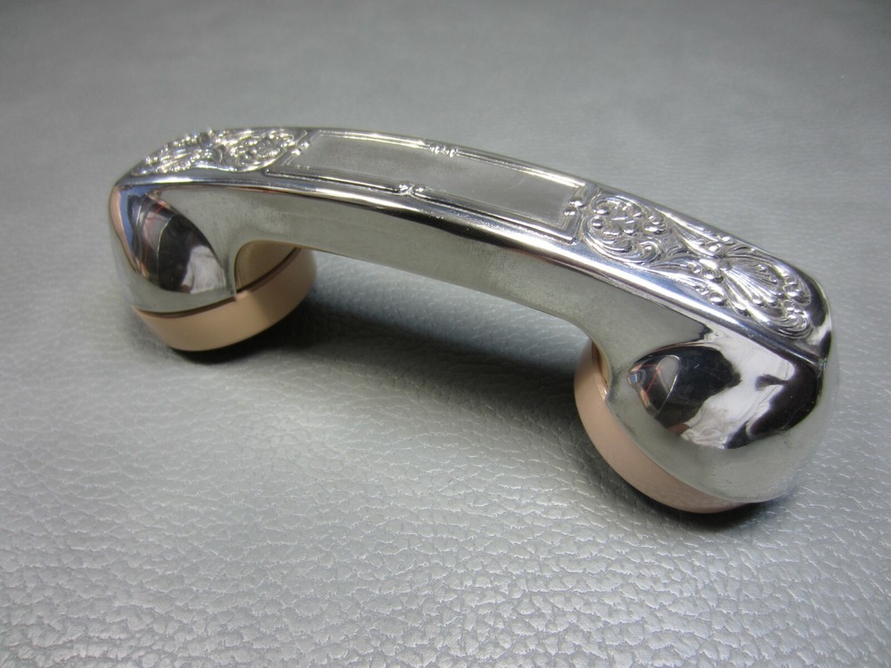 Silverplate Rotary Telephone Handset Handle Cover