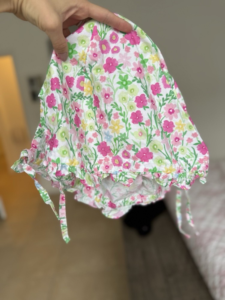 Floral Ruffle Cotton Easter Basket Liner