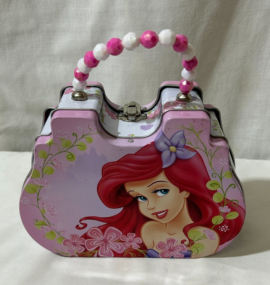 Tin Box Co. Disney Ariel tin lunchbox/purse w/beaded handle