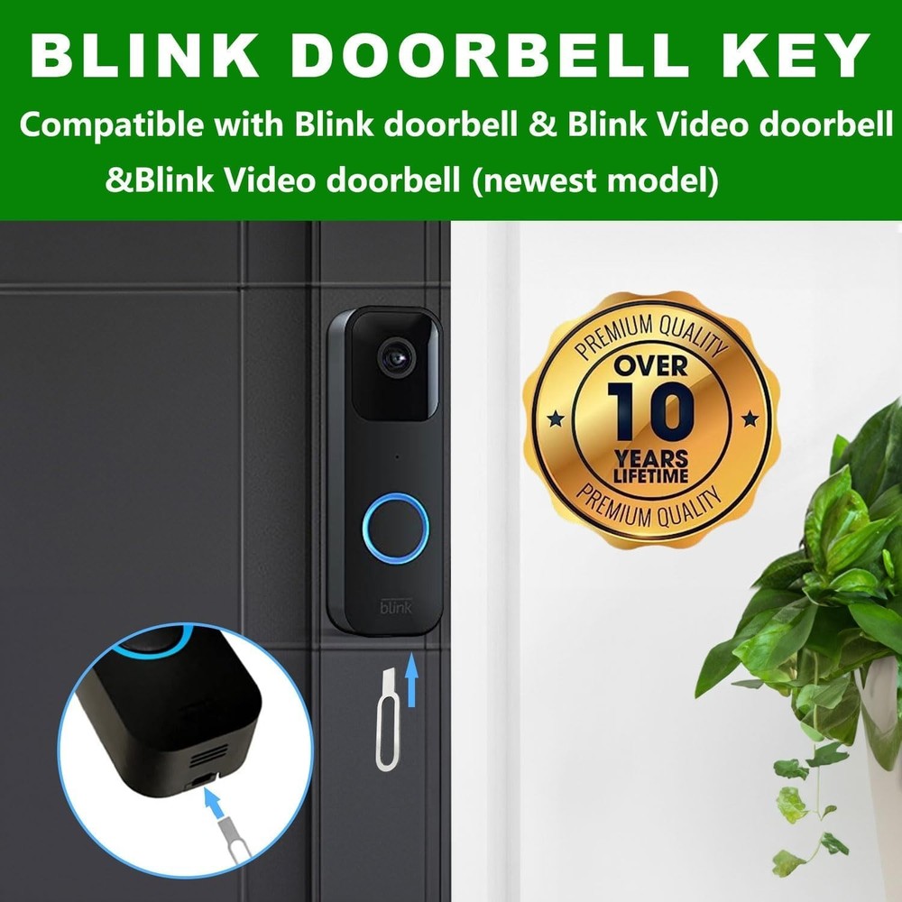 Essential Blink Doorbell Pin Tool - 4 Pack Release Key for Battery Changes